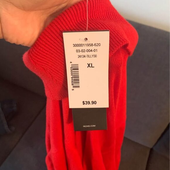 NWT Red Turtleneck XL - Picture 2 of 2